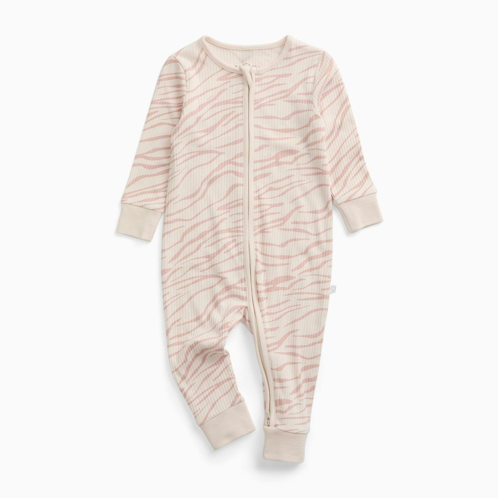 Zebra Sands Ribbed Clever Zip Snug Fit Pajamas