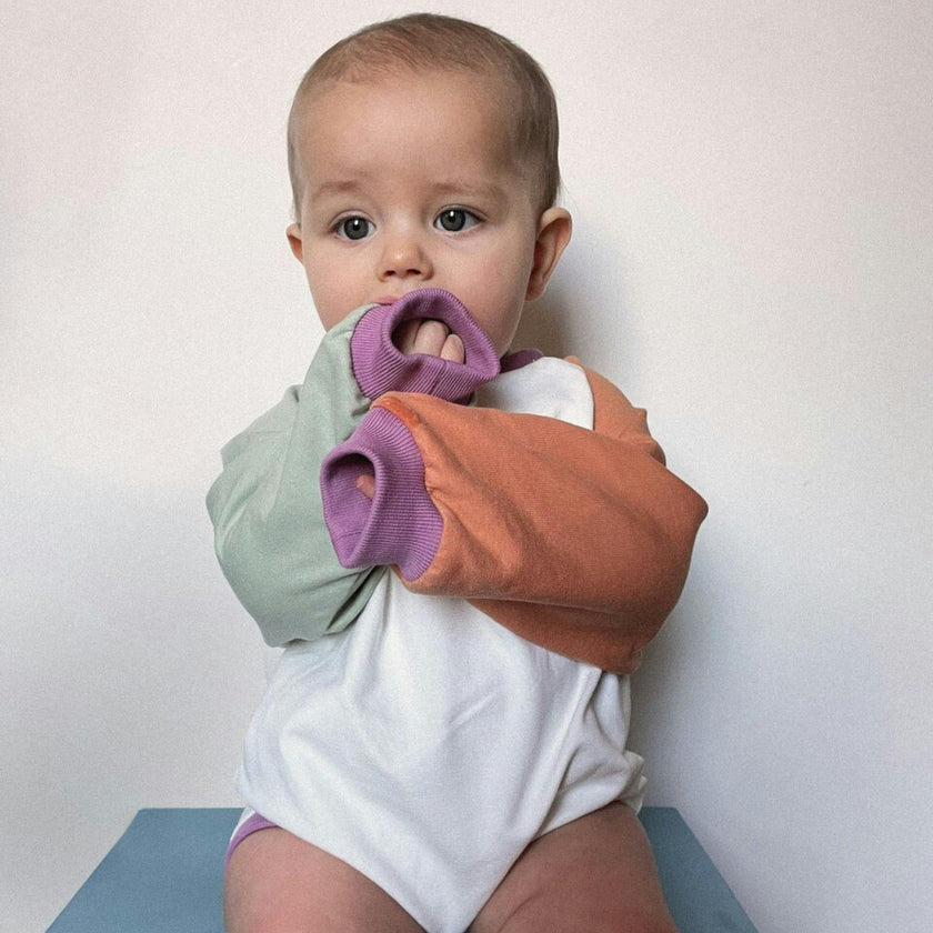 children's cotton playsuit - multicoloured