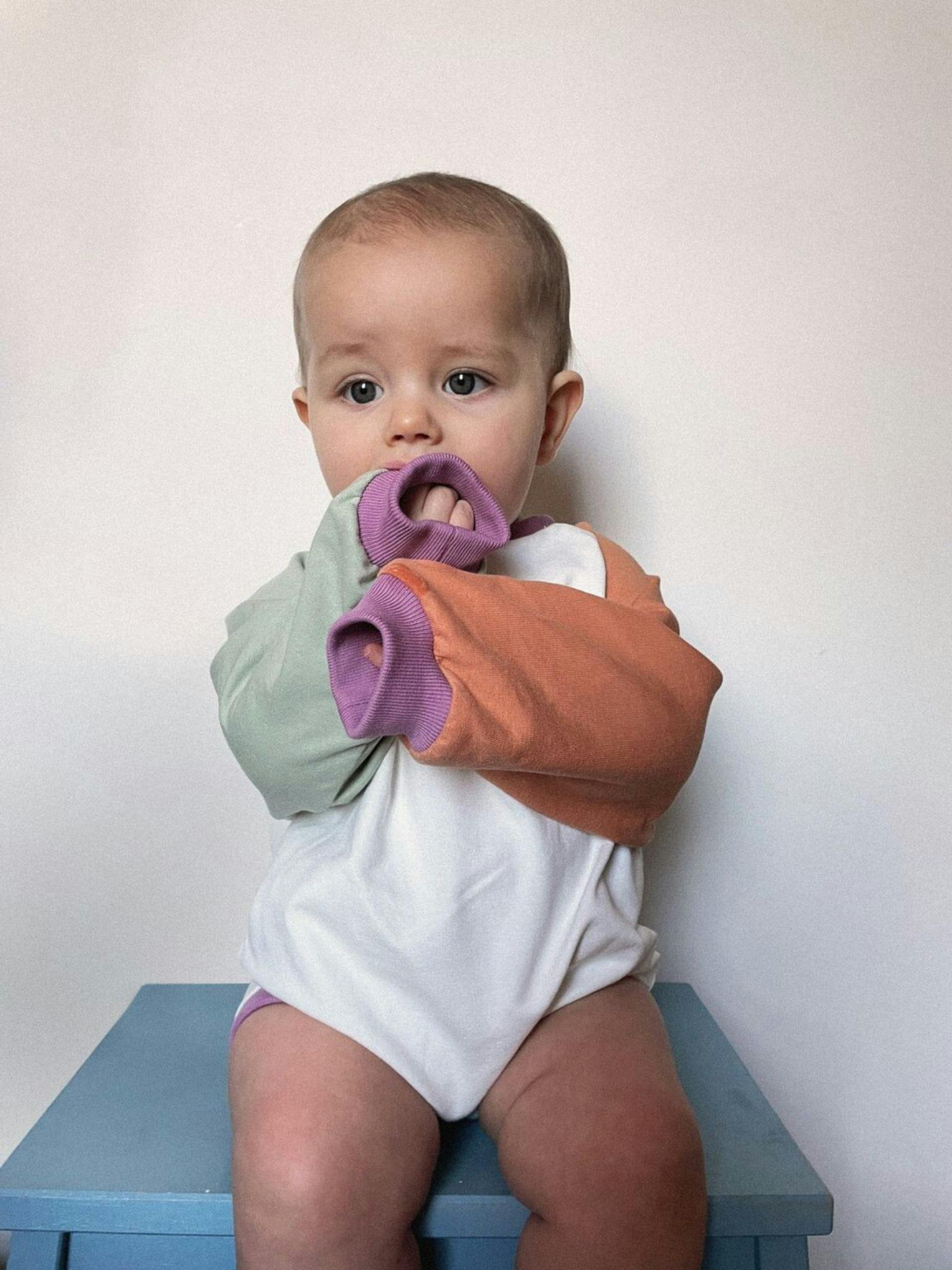 children's cotton playsuit - multicoloured