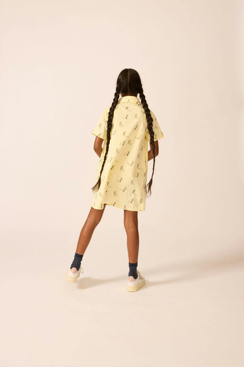 Shirtdress in Pale Yellow Duet