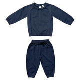 Soft Knit Baby Set in Nightfall Blue