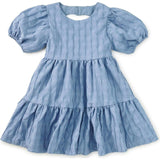 Pleated Heartback Dress, Grey