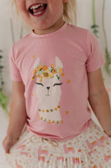 Girl's Short Sleeve Tee in Summer Blooms