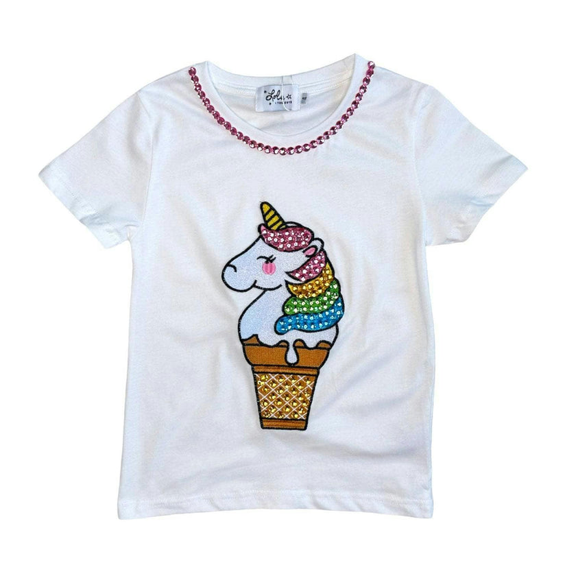 Rhinestone Gem Crew Neck Tee