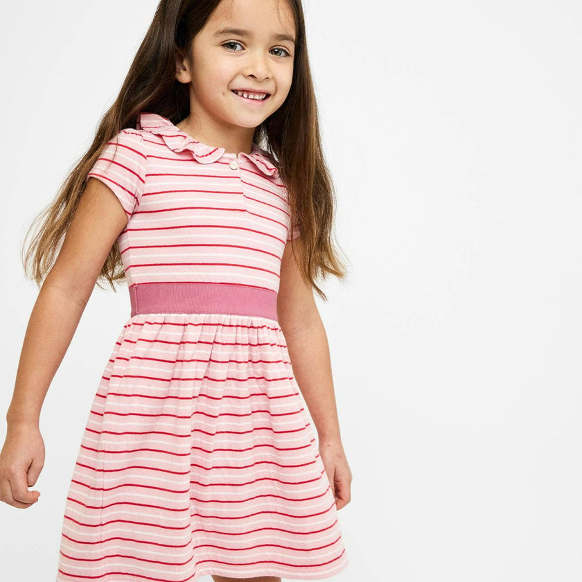 Allegra Dress, Petal Mini Stripe