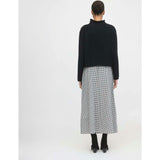 The Delphine Nap Skirt - Black/Sand Gingham