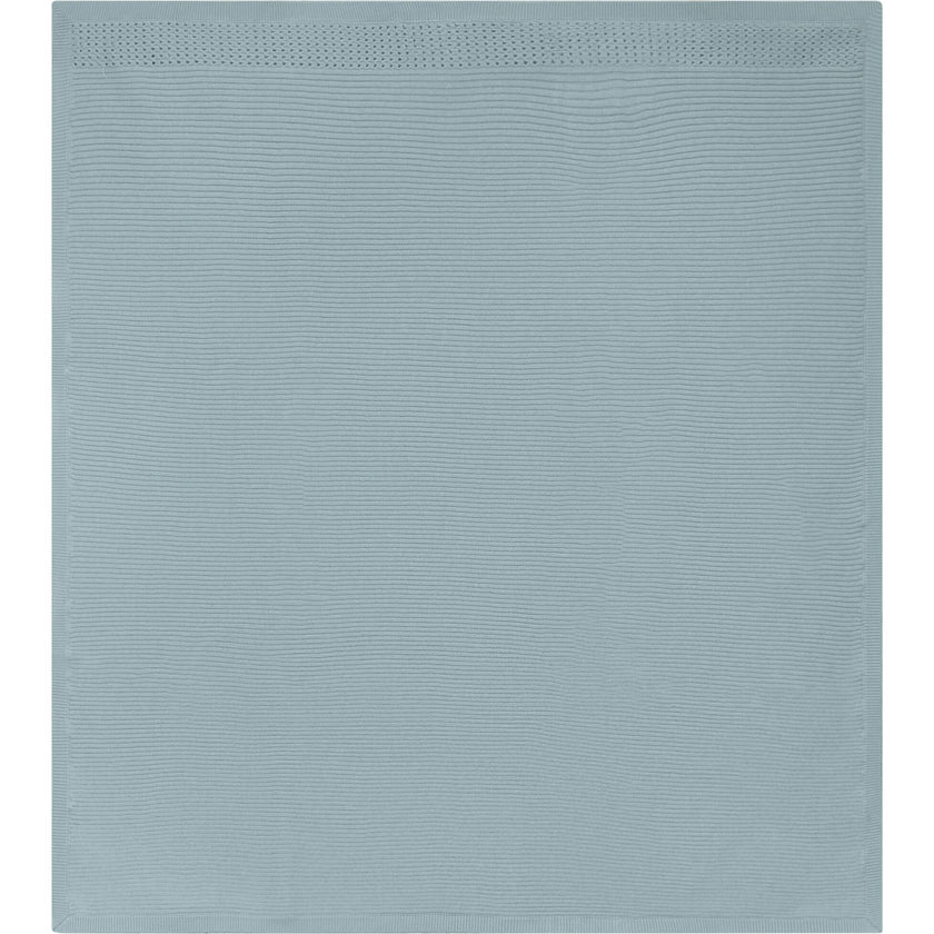 Holed Rib Knit Blanket Dark Almond