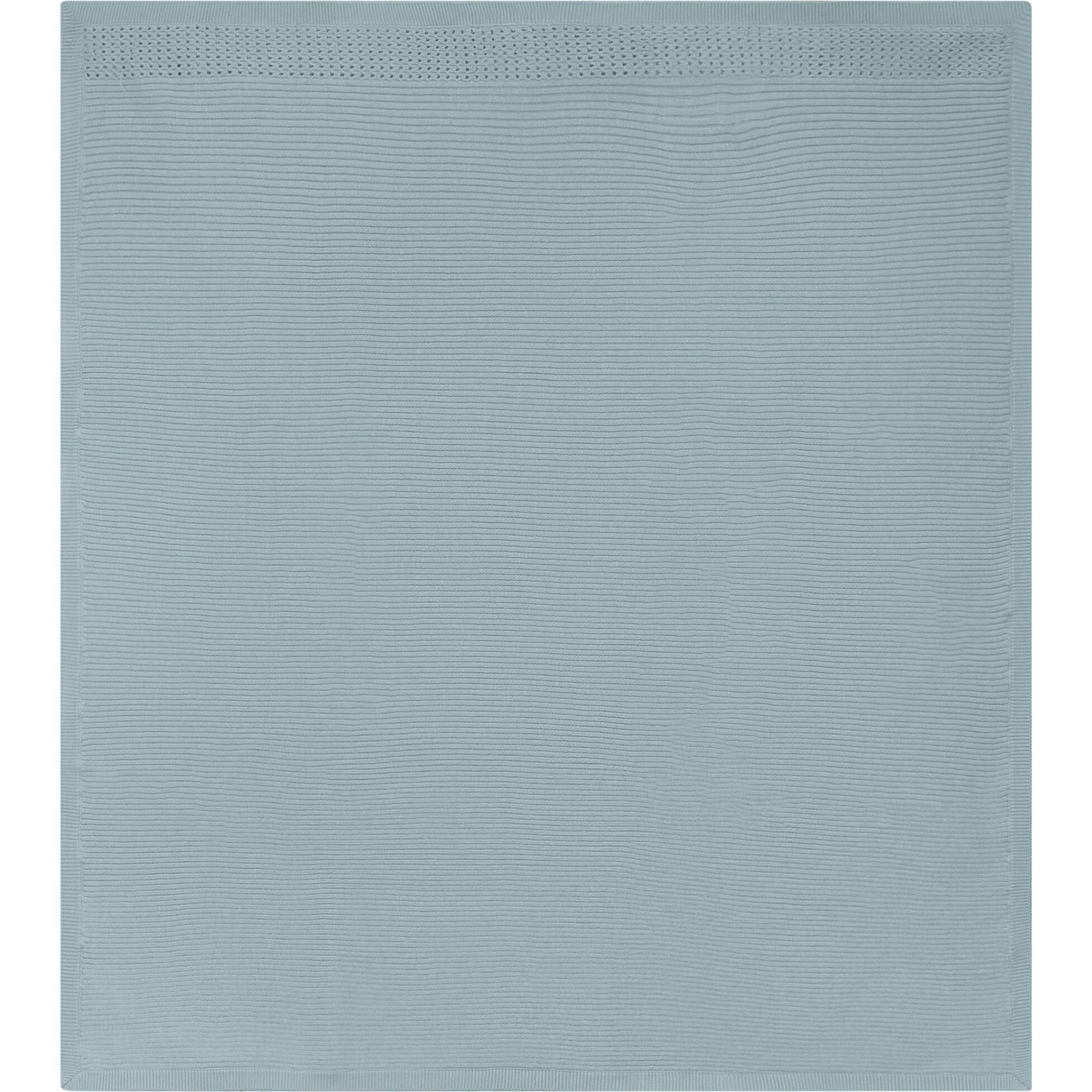 Holed Rib Knit Blanket Dark Almond