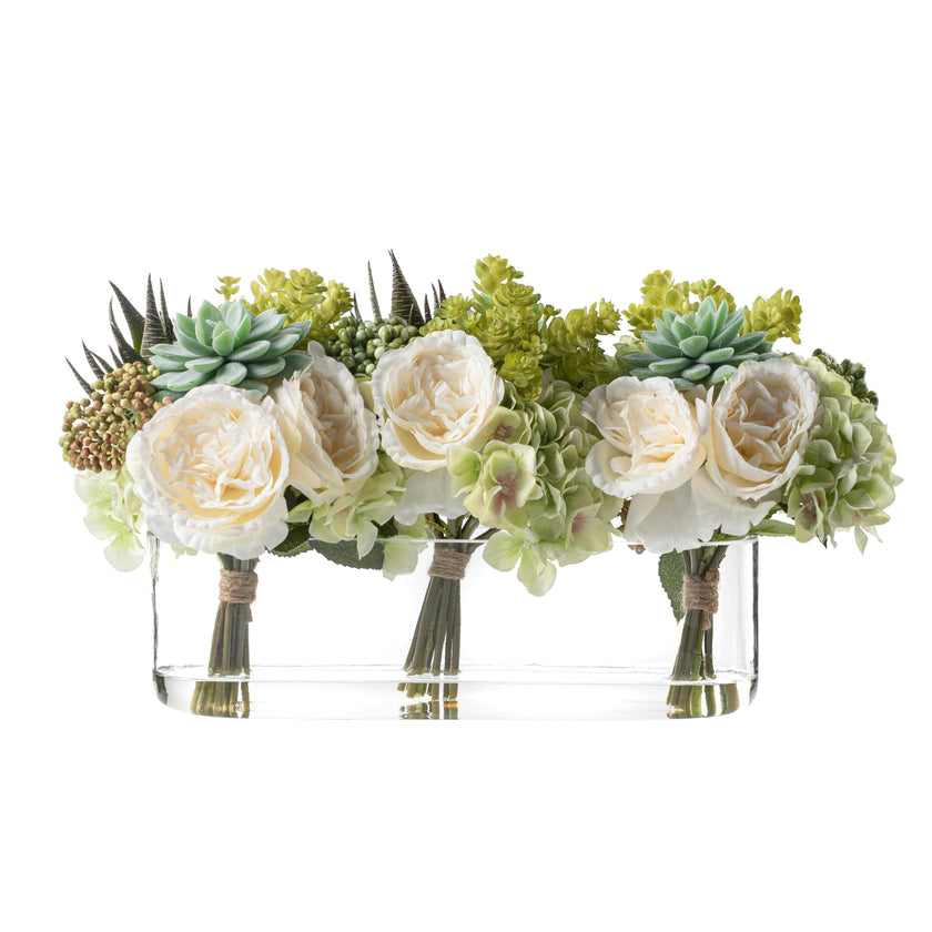 Clare Bouquet Arrangment In Glass Vase