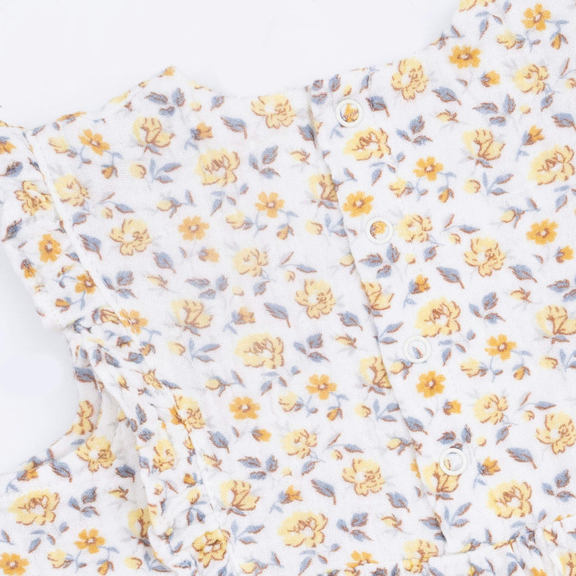 Yellow Country Roses - Ruffle Dress and Bloomer