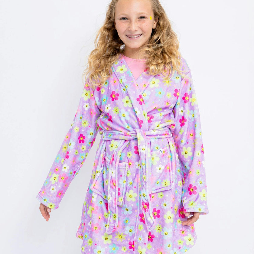 Daisy Smiles Plush Robe