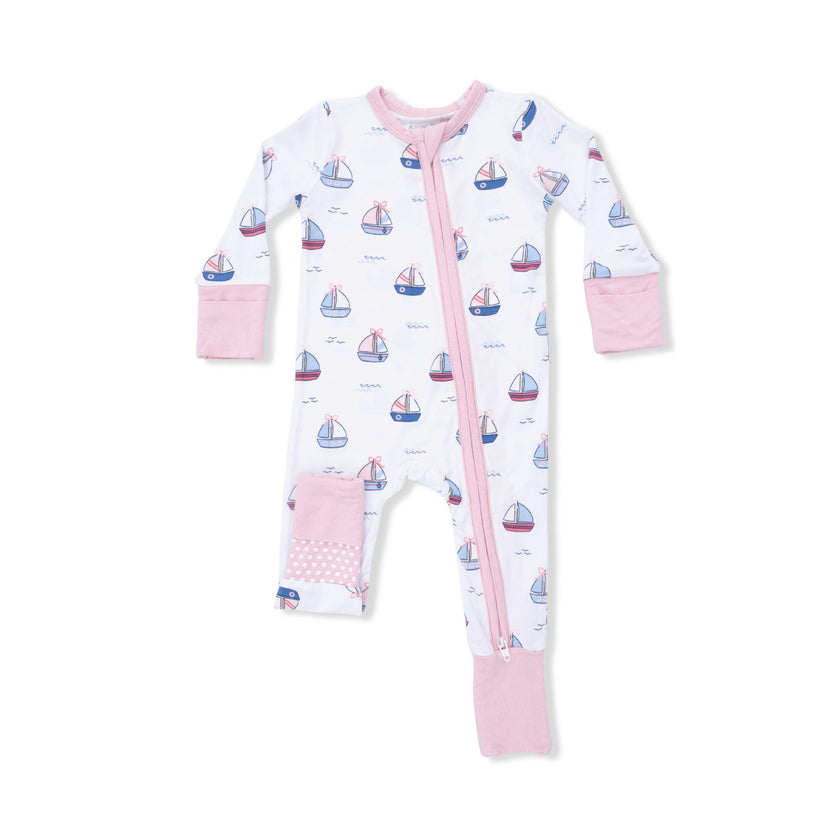 Bubbly Sailboats Pink - Convertible Romper