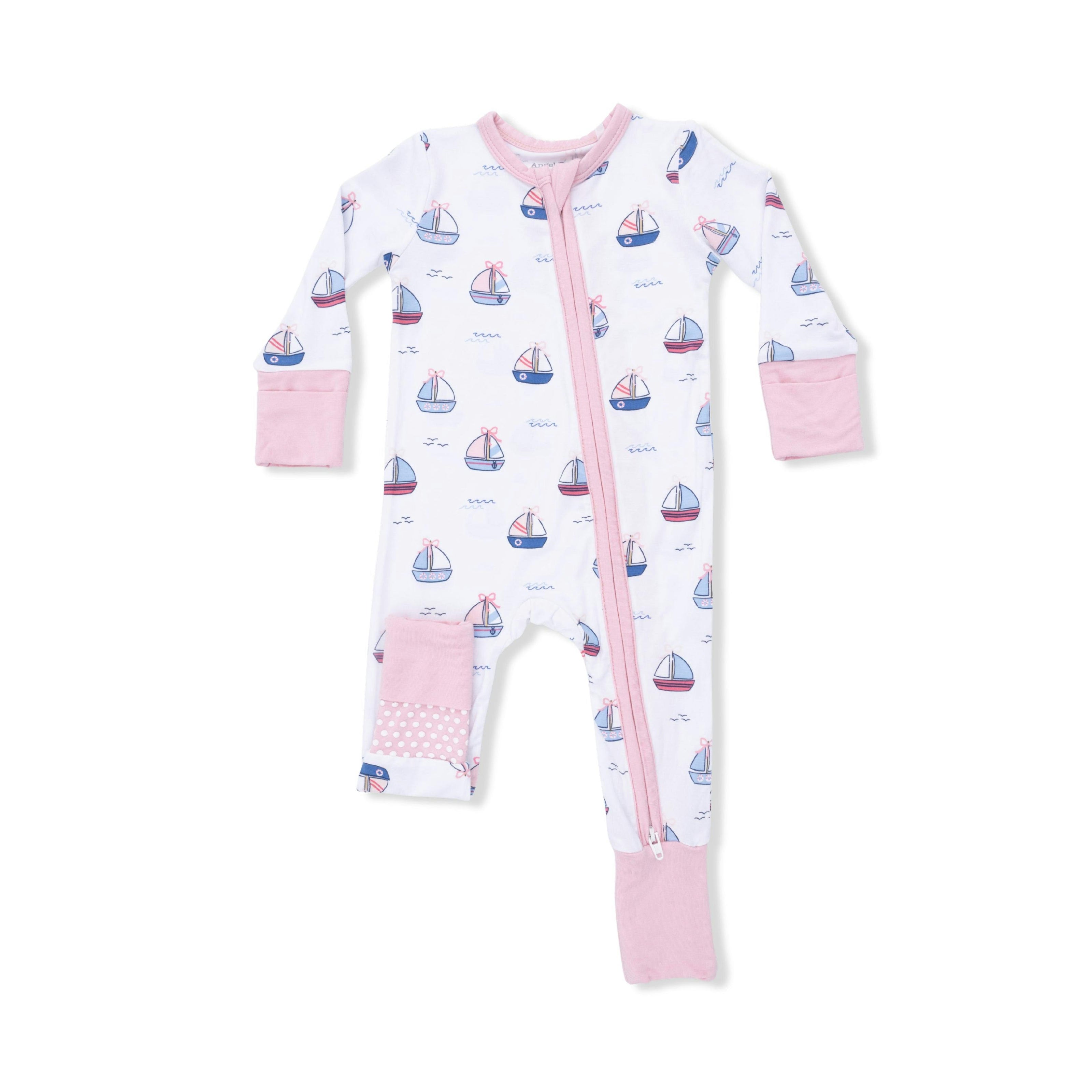 Bubbly Sailboats Pink - Convertible Romper