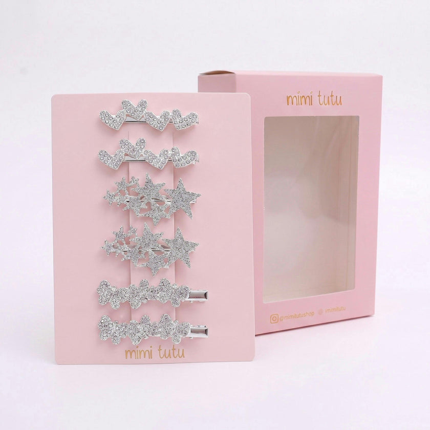 Crystal Spark Hair Pin Trio