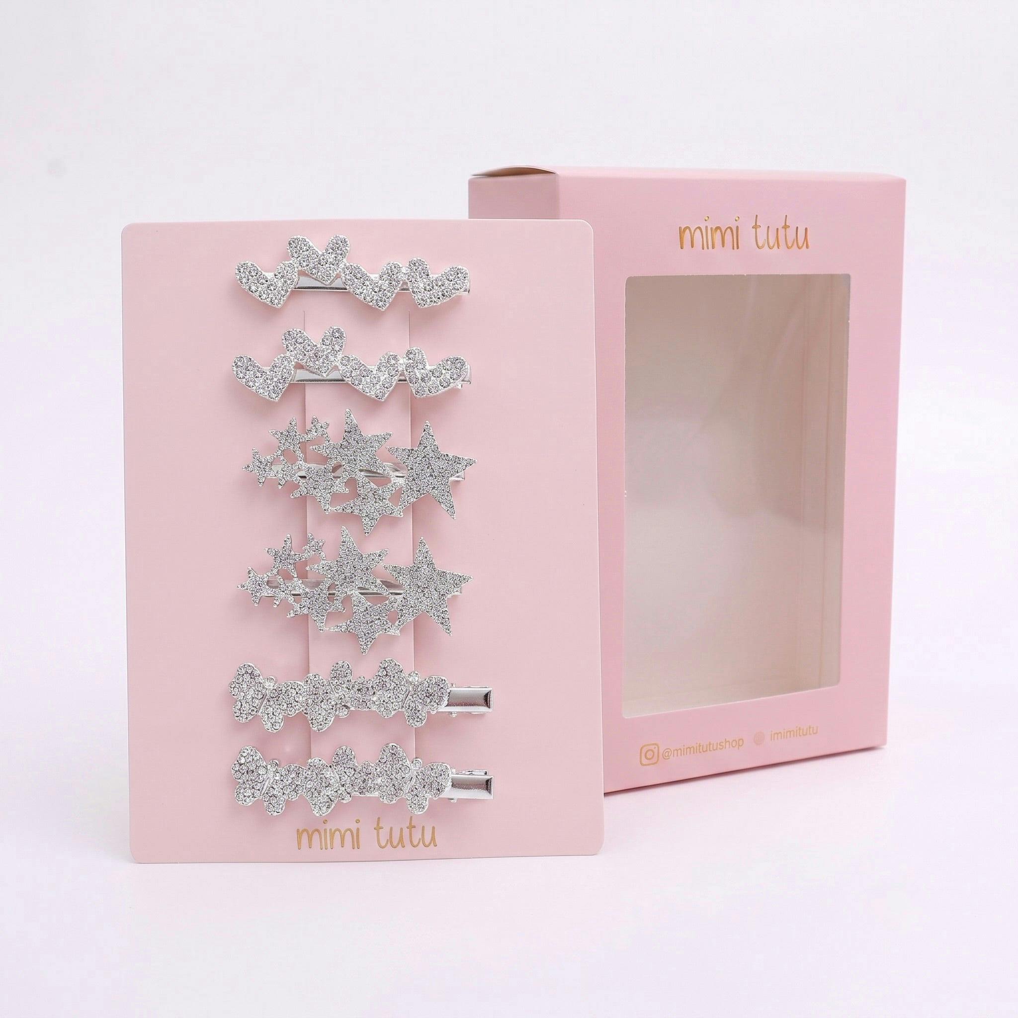 Crystal Spark Hair Pin Trio