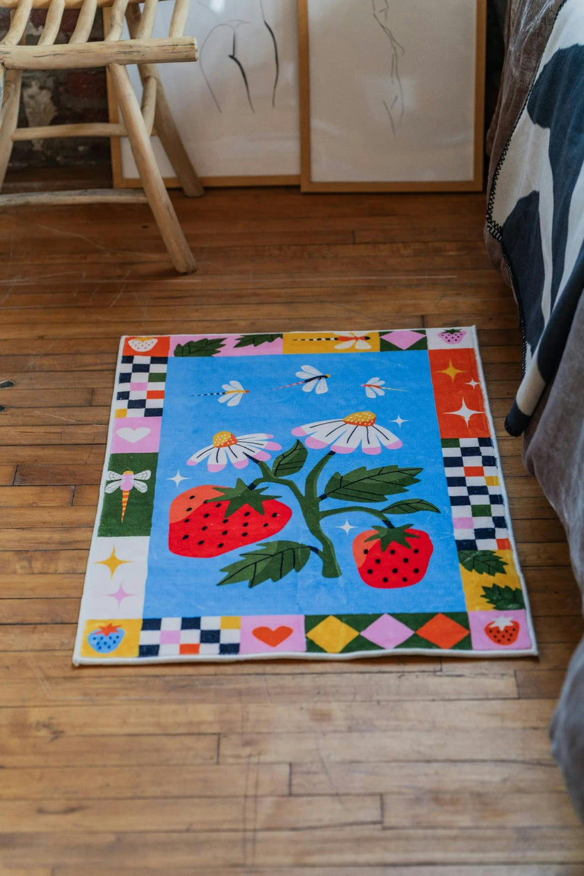 Strawberry Patch Magic Rug by Megan Roy