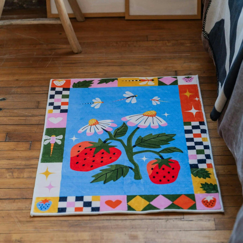 Strawberry Patch Magic Rug by Megan Roy