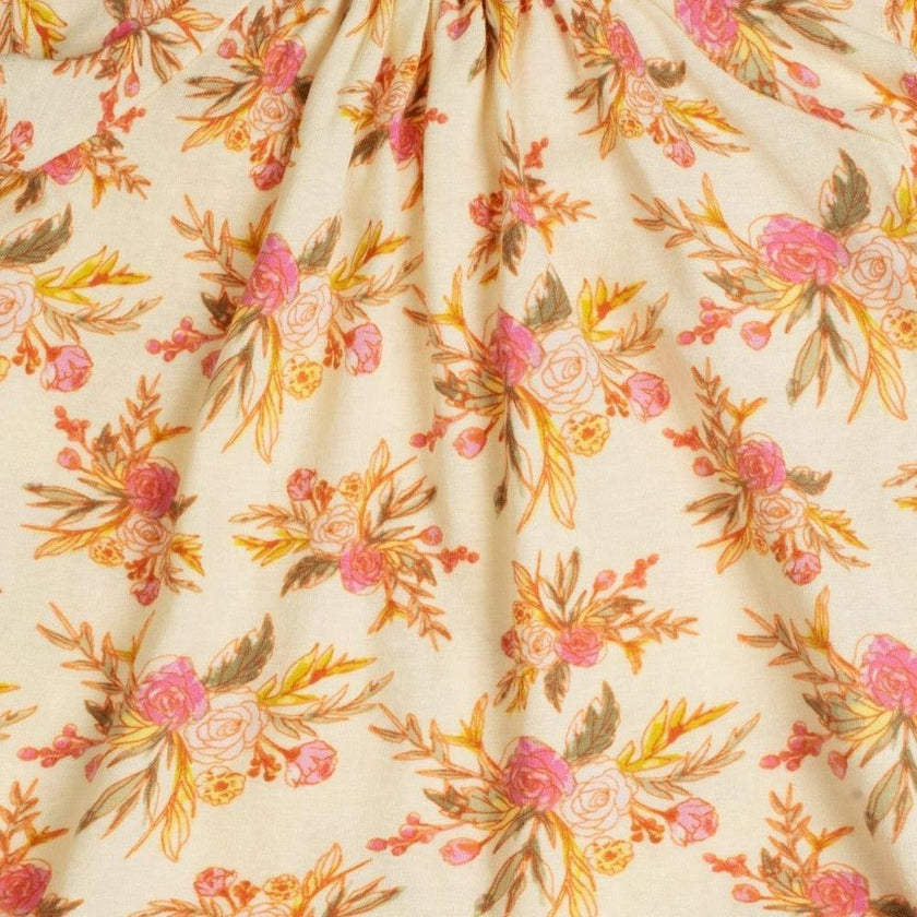 Vintage Floral Organic Cotton Dress & Legging Set