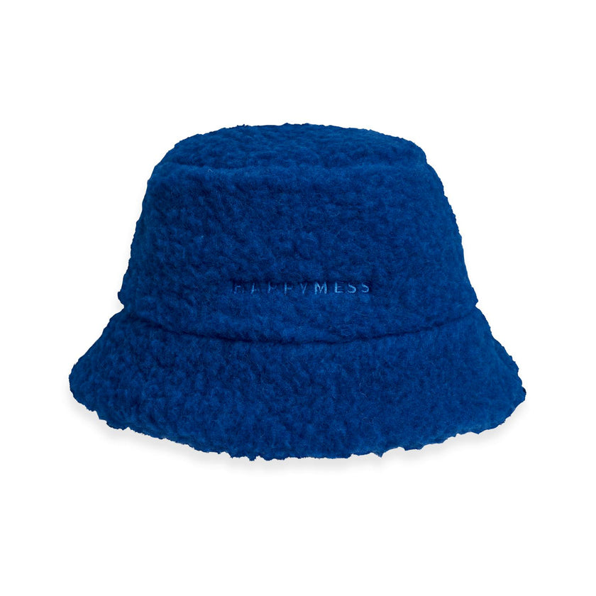 adult merino wool bucket hat - cobalt