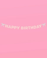 Birthday Bow Banner - foil + glitter banner