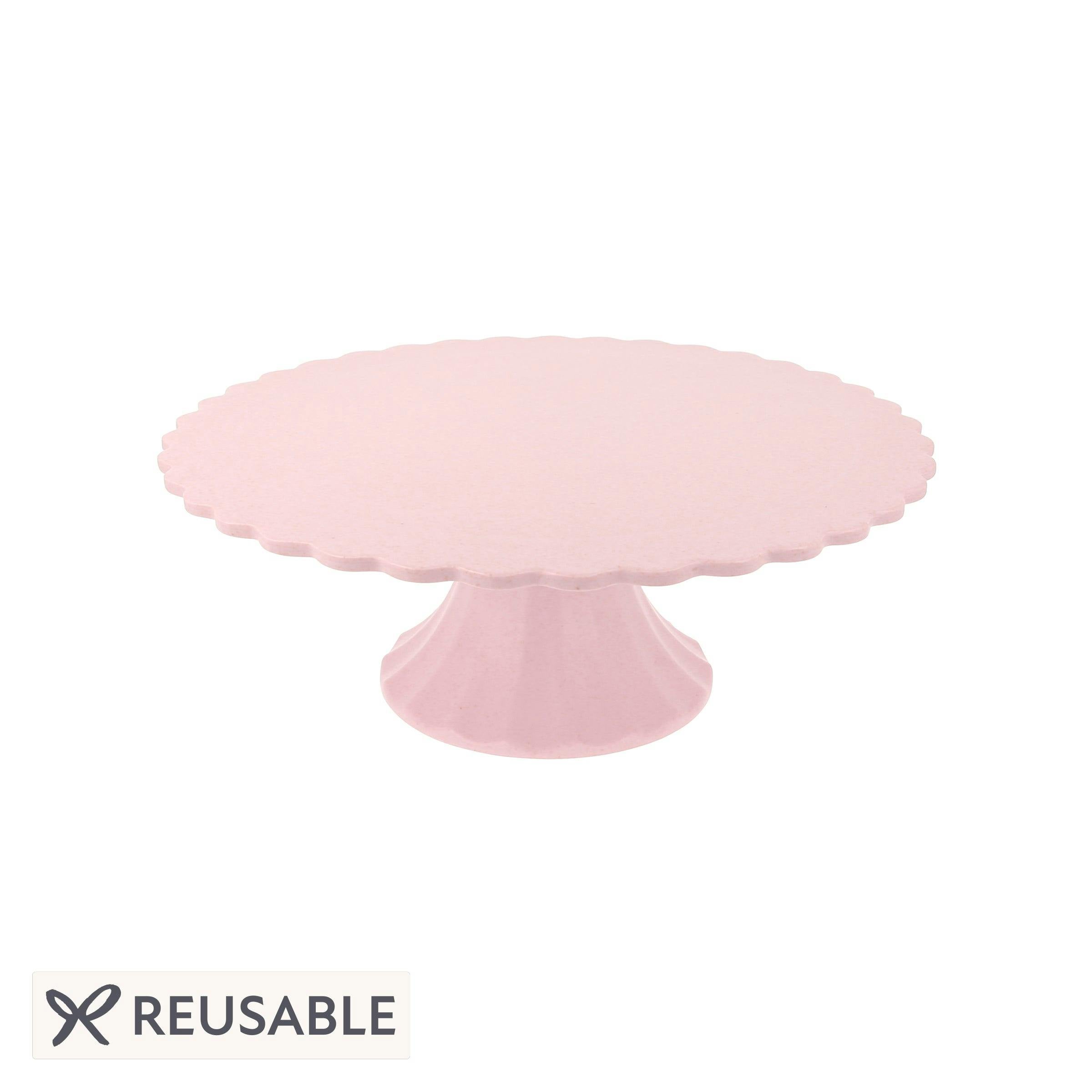 Medium Pink Reusable Bamboo Cake Stand