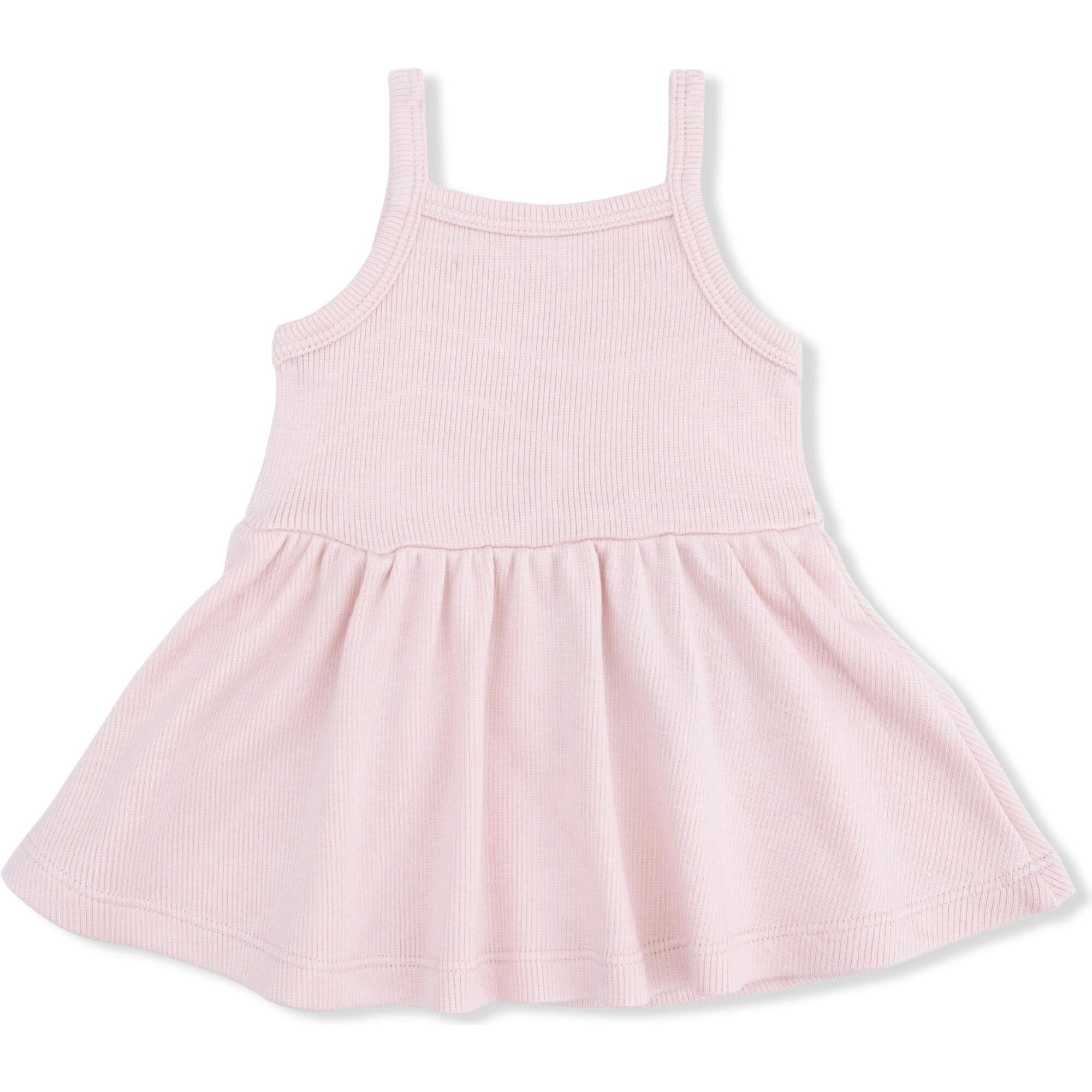 Solid Veiled Pink - Tank with Peplum
