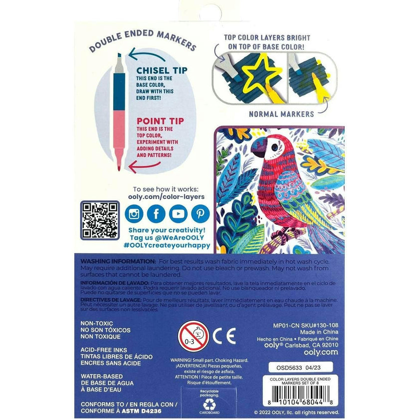 Color Layers Double Ended Layering Markers - Set of 8