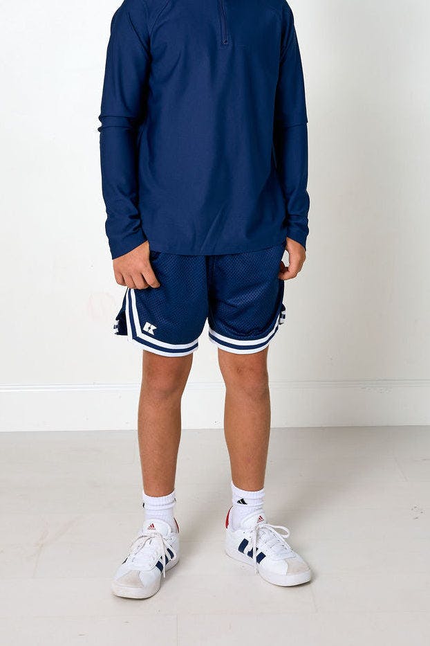 navy basketball short