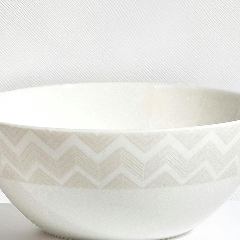 ZIG ZAG WHITE Set 2 Pcs. Soup Bowl - Ø 14,5* H. 6 Cm