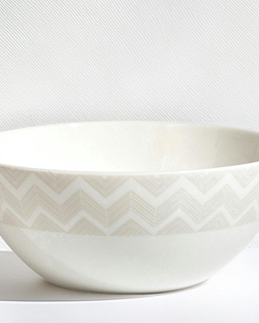ZIG ZAG WHITE Set 2 Pcs. Soup Bowl - Ø 14,5* H. 6 Cm