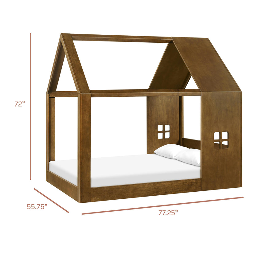Uchi Montessori-Inspired House Full Bed in Natural Walnut