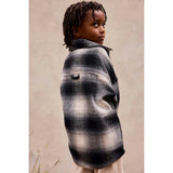 Elongated Oversized Plaid Shirt Jacket