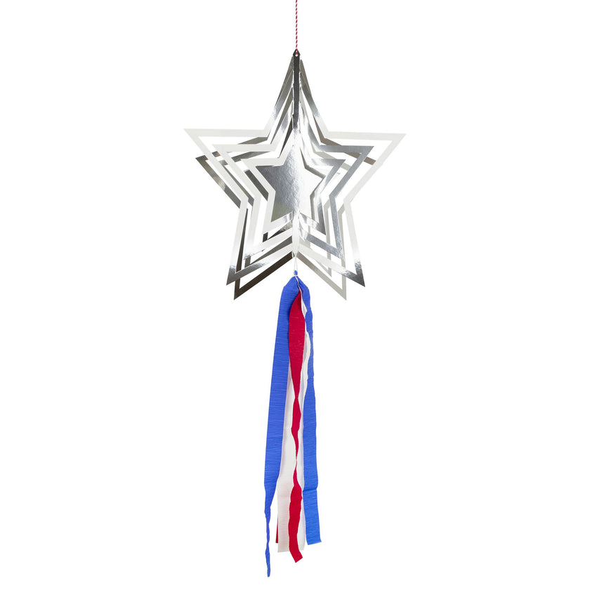 Stars & Stripes Hanging Decorations (x 8)