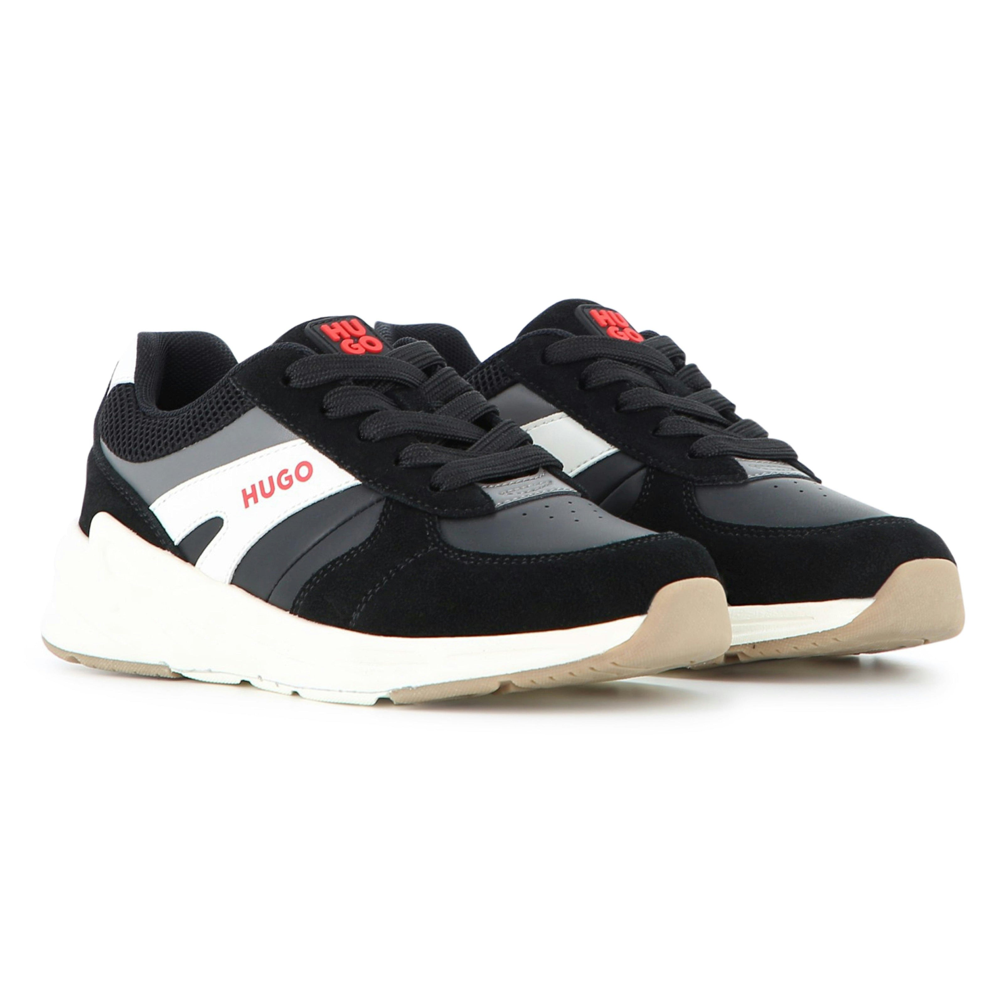 Black Faux Suede Sneakers