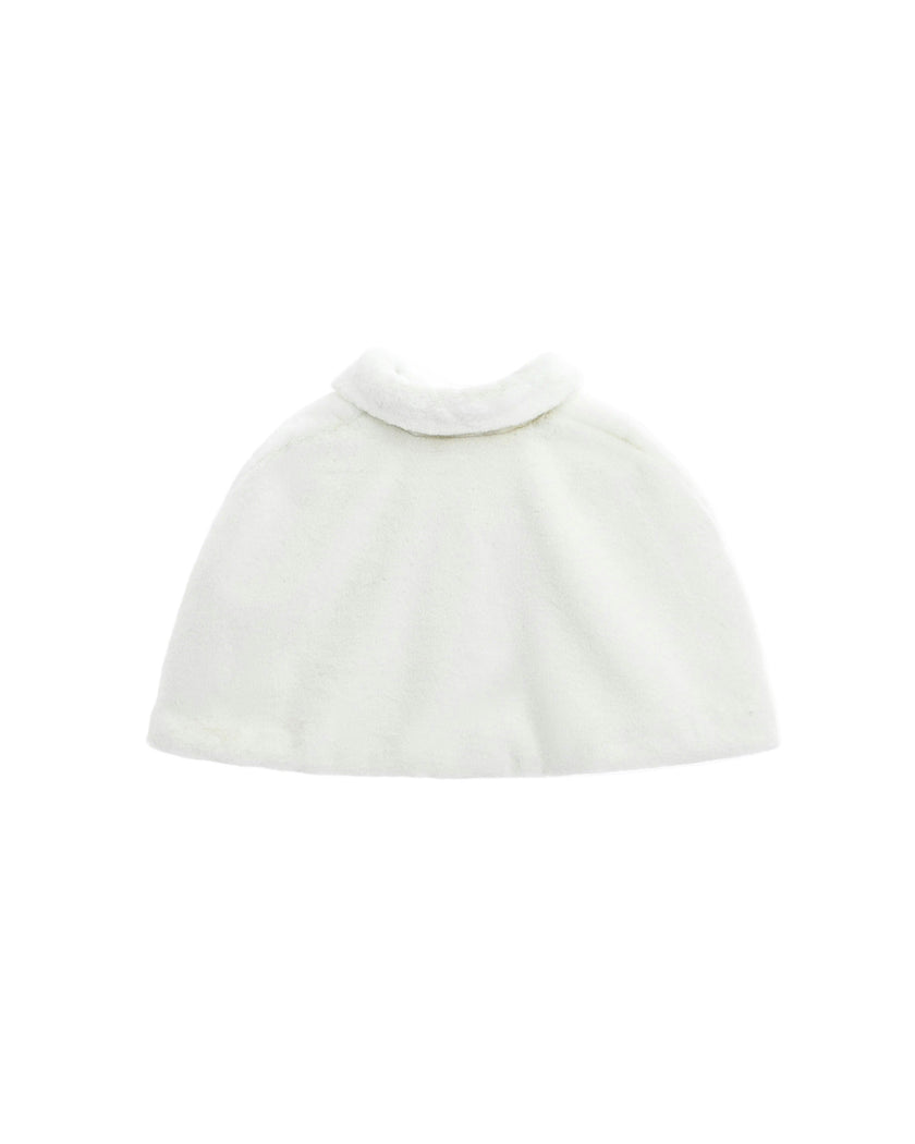 Ivory Faux Fur Cape