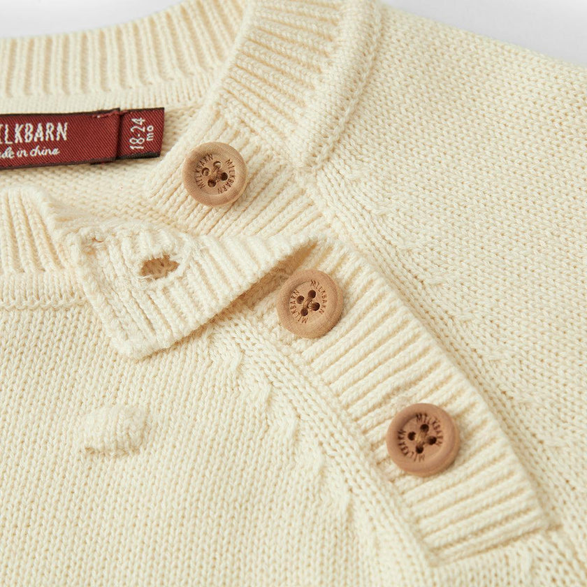 Snow Knit Popcorn Sweater