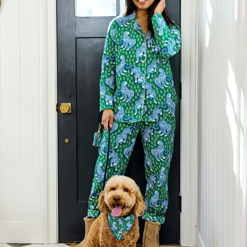 Tiger Queen - Long PJ Set - Jade