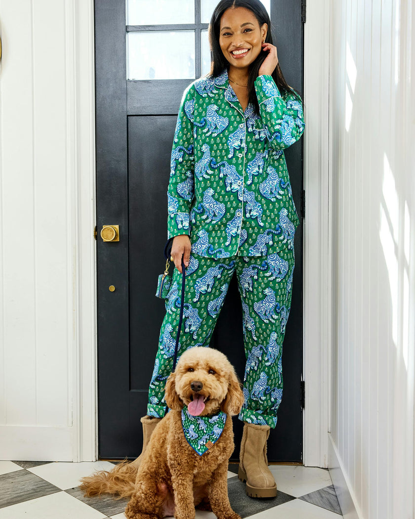 Tiger Queen - Long PJ Set - Jade