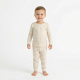 Sandstone Gingham Bamboo Toddler Pajama Set