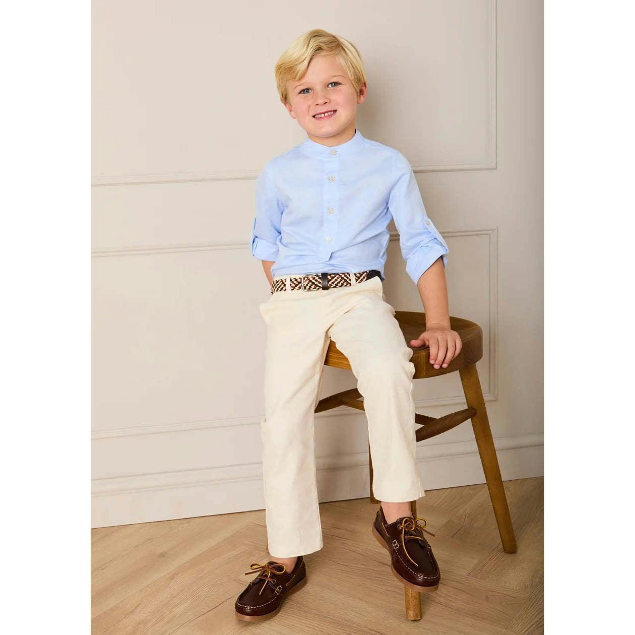 Plain Chino Trousers in Cream (4-10yrs)