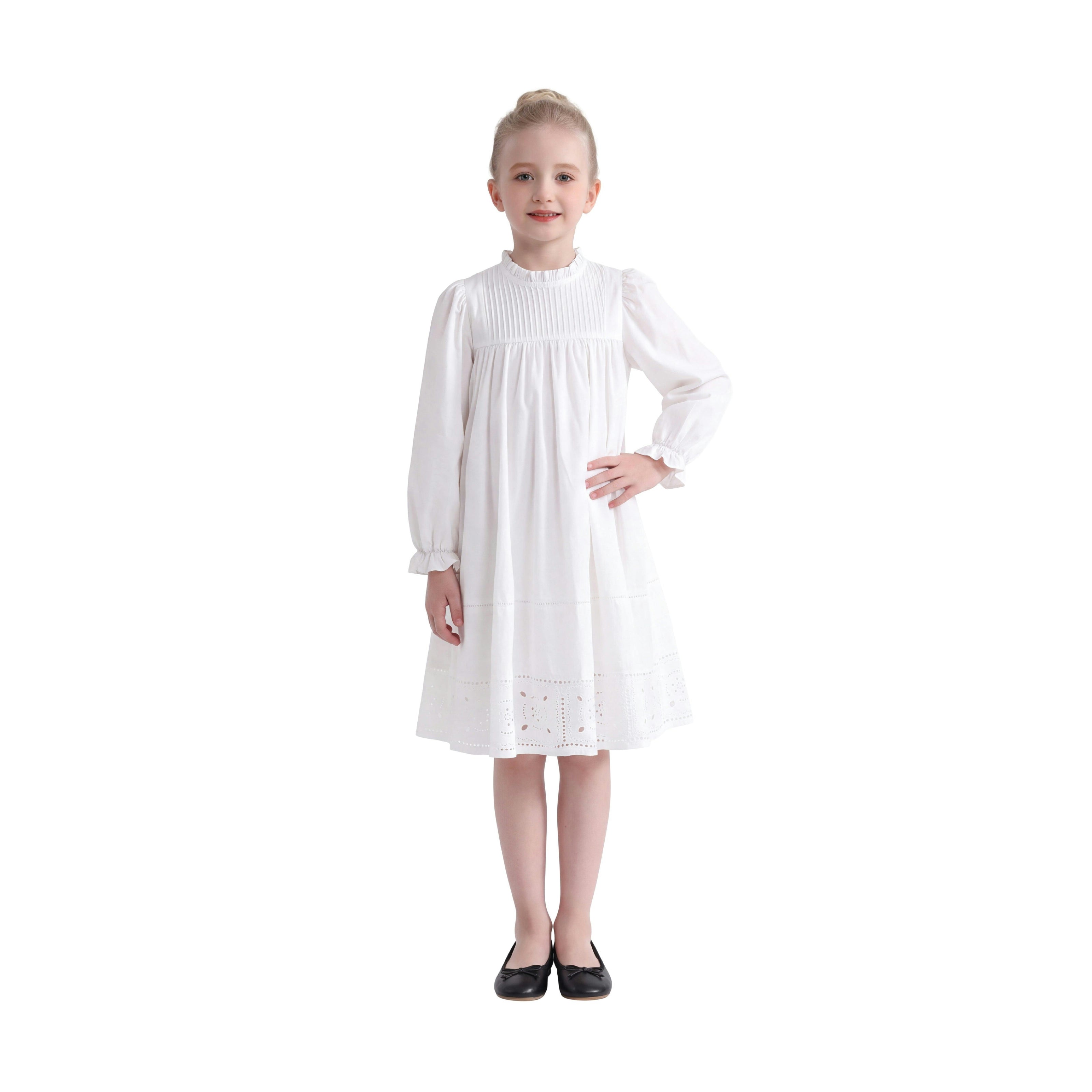 White Eyelet Embroidered Dress