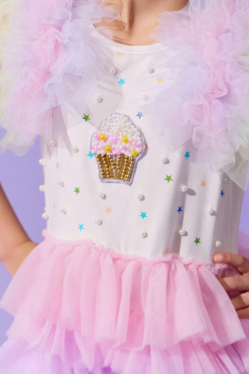 Cupcake Pearl Tulle Dress