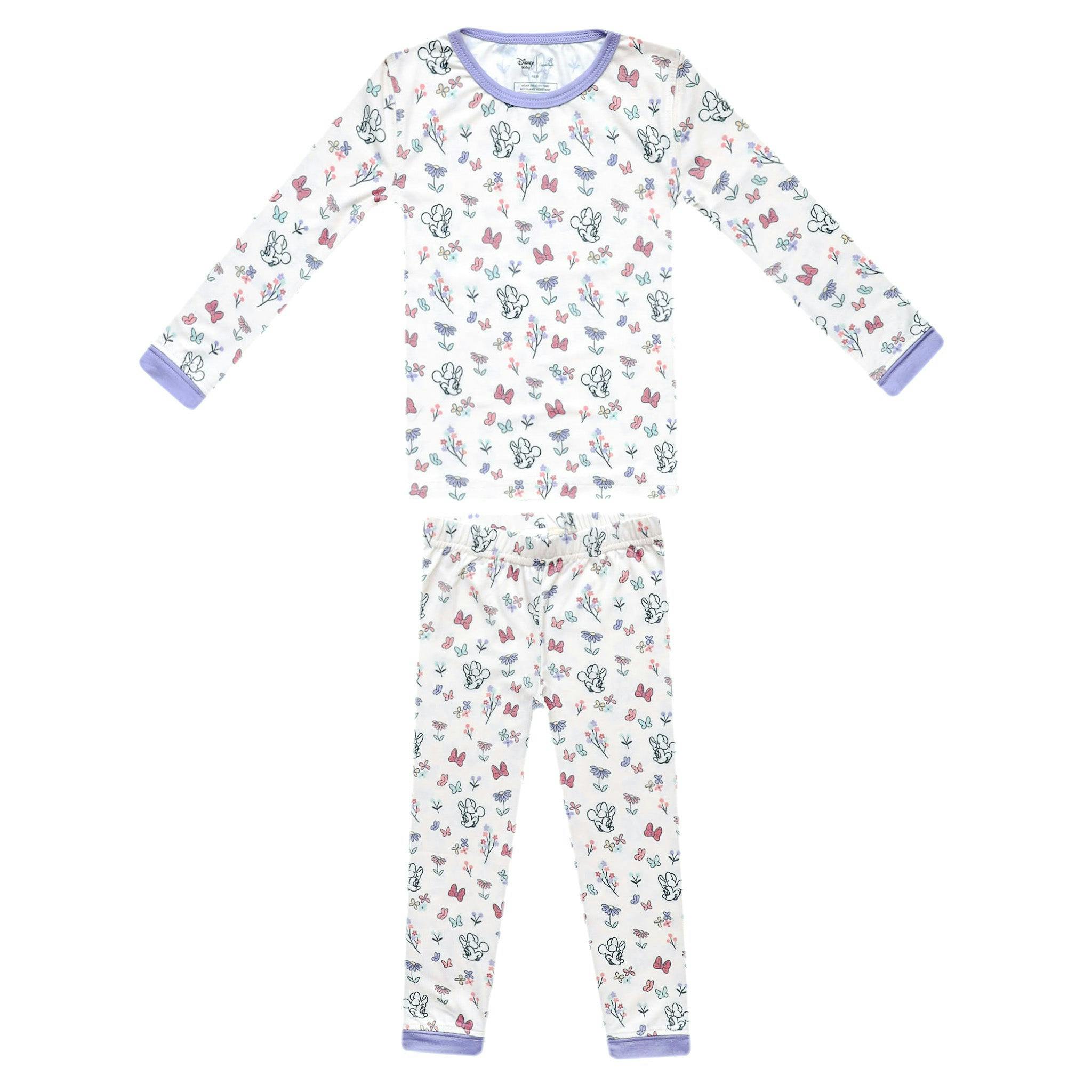 2pc Long Sleeve Pajama Set - Minnie Mouse's Bowquet