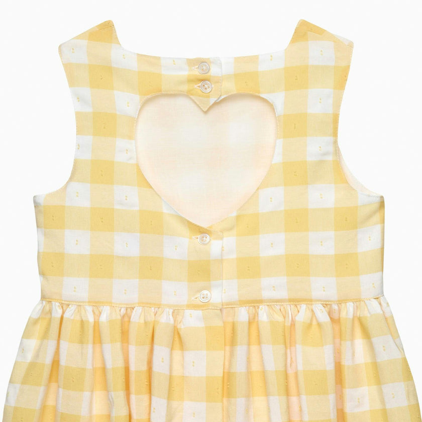 Valentina Heart Dress in Yellow