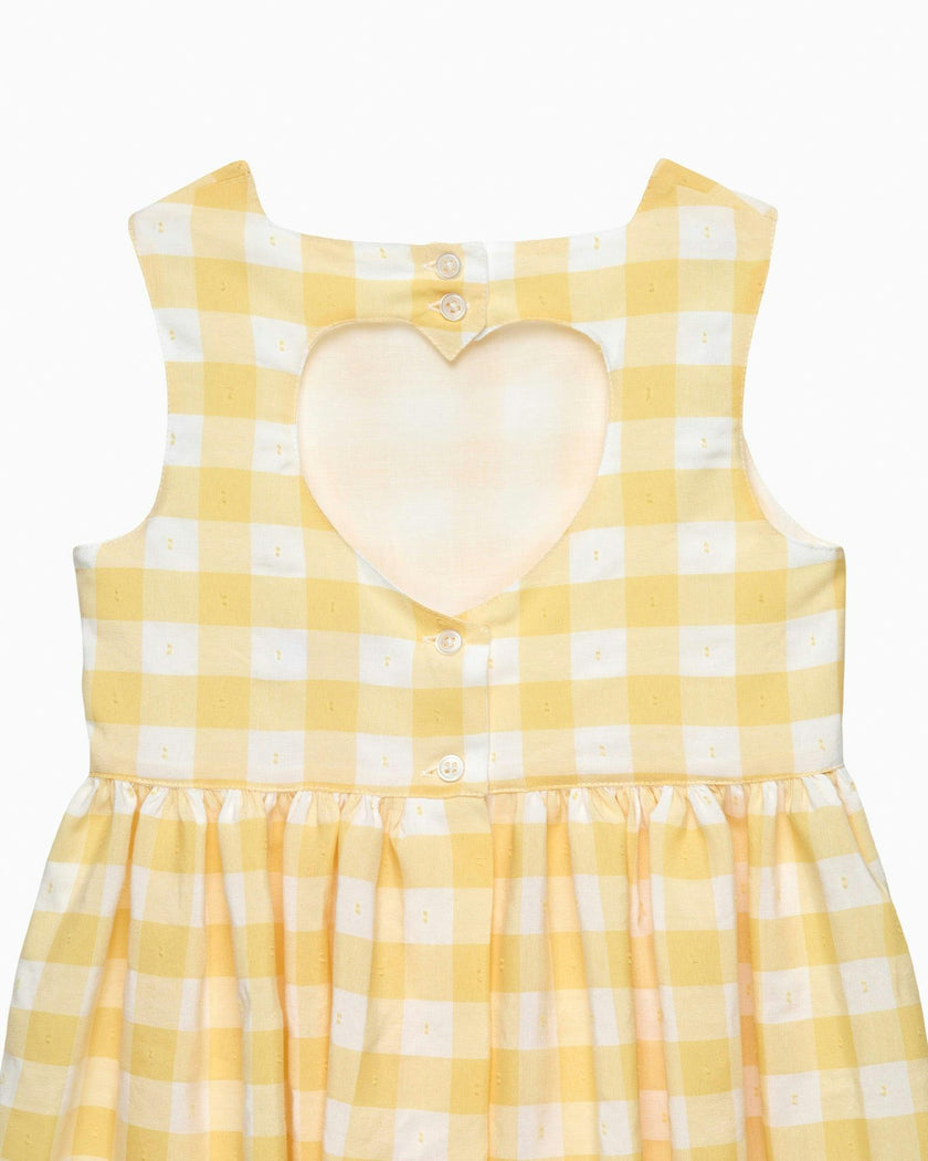Valentina Heart Dress in Yellow