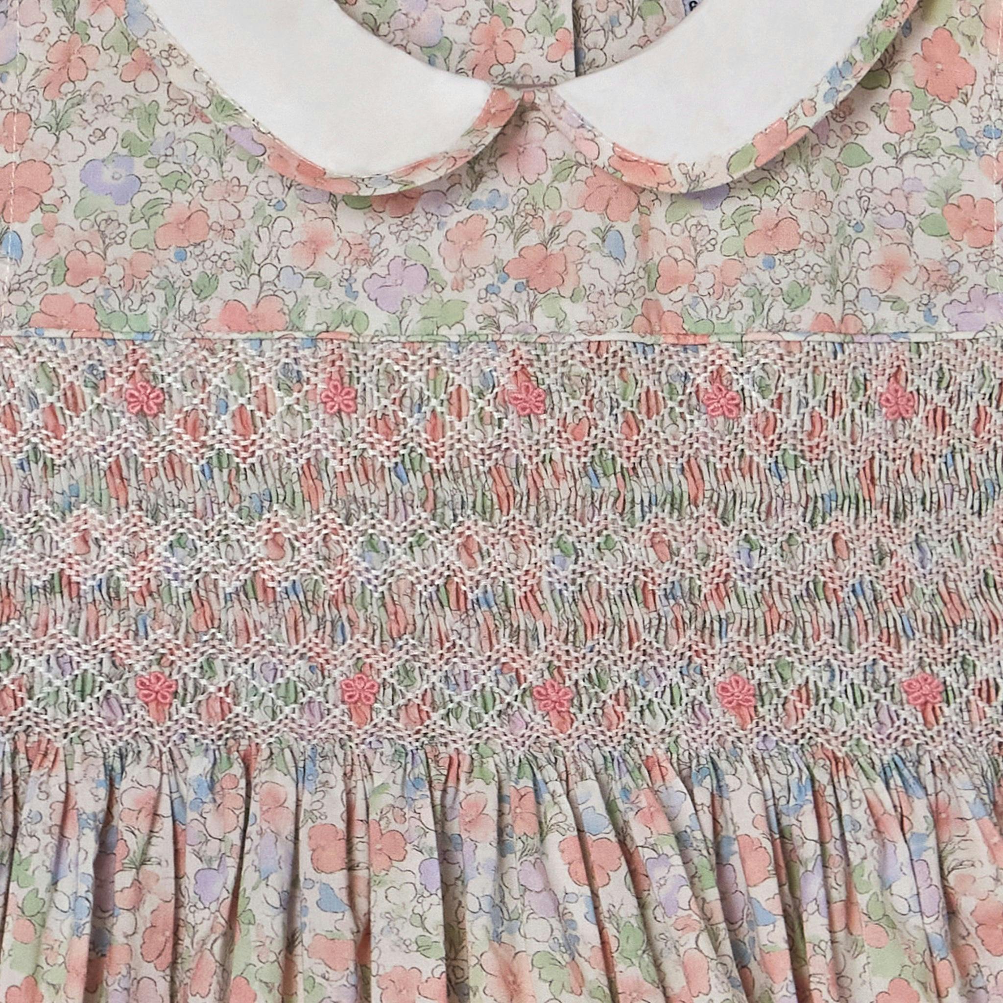 Hand-Smocked Girls Dress - Fiona
