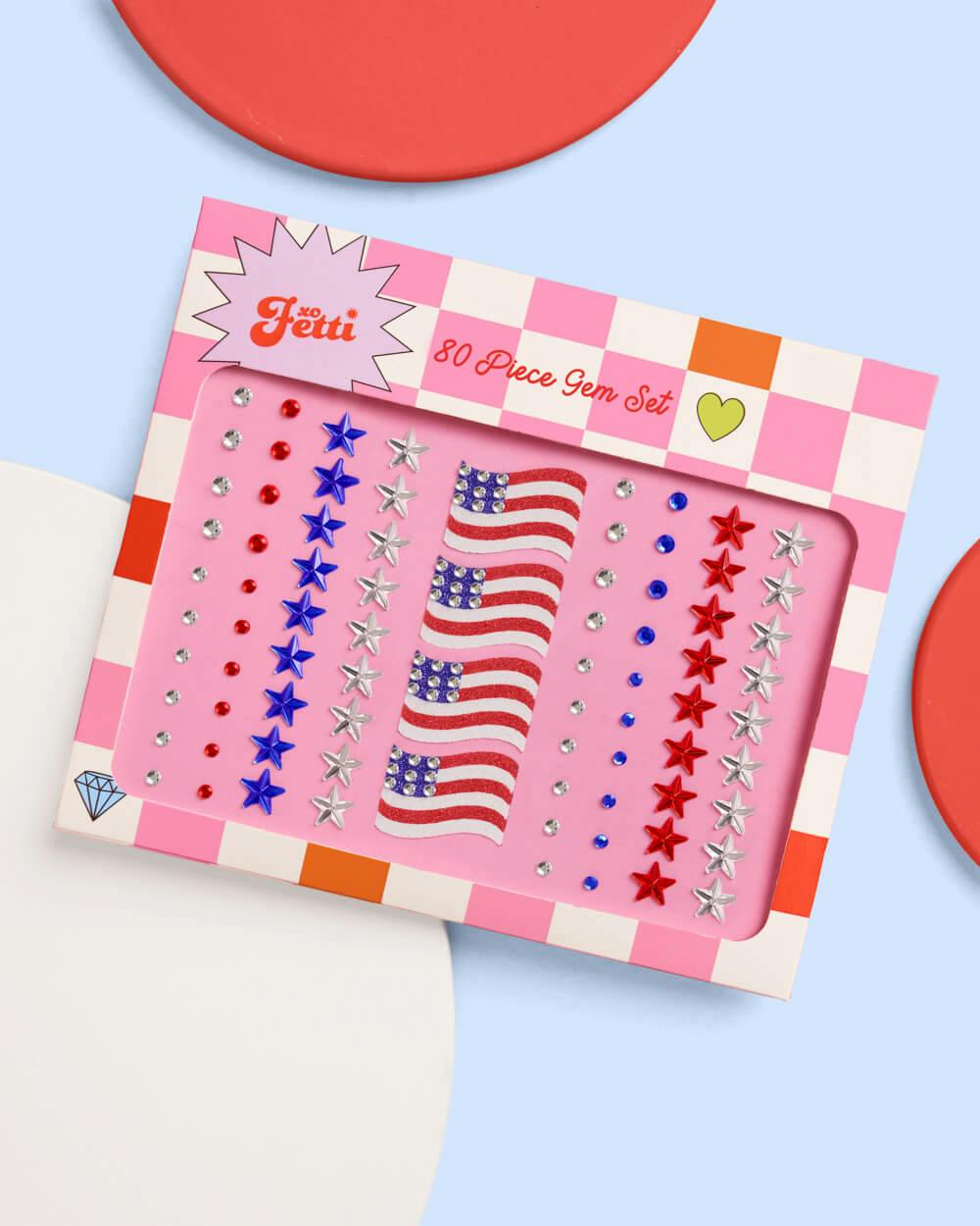 Americana Girl Gem Set - 80 adhesive face gems