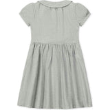 Organic Double Breasted Flannel Dress with Collar, Grey