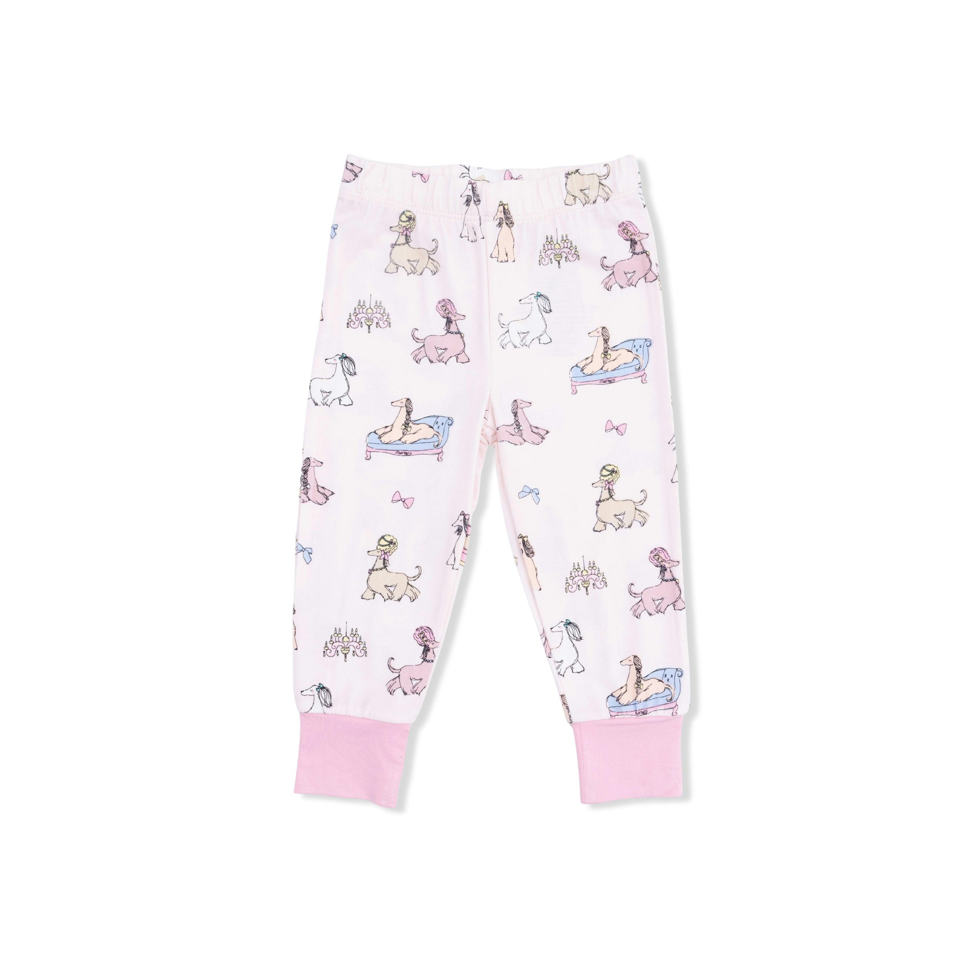 Fancy Hounds with Bows - Short Sleeve Loungewear Set