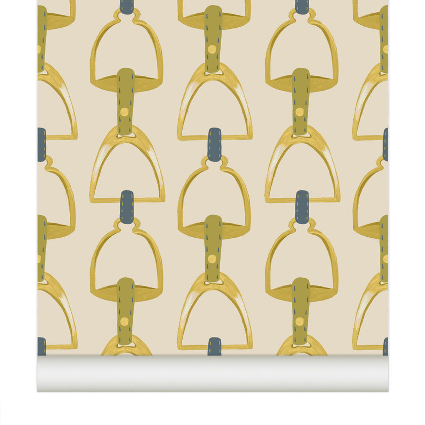 Papier peint Etriers coloris Argan